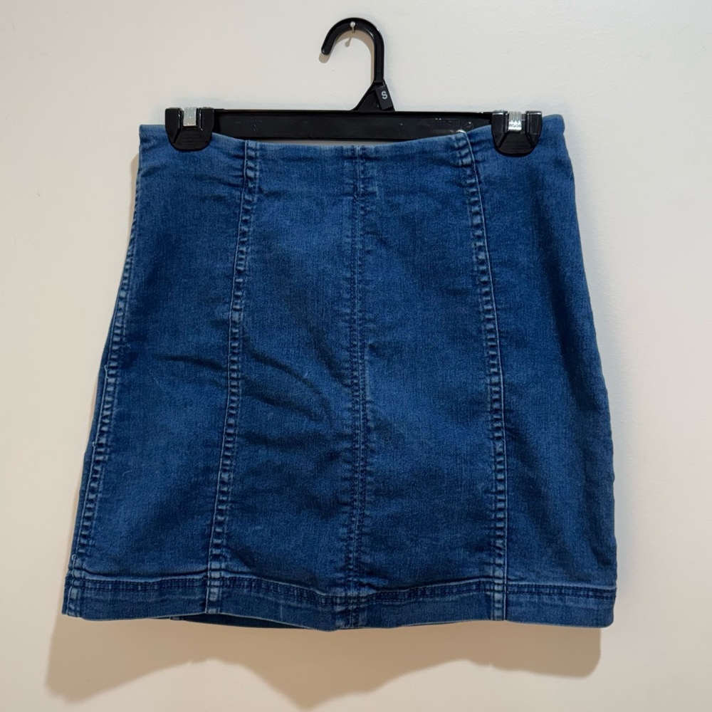Free People High Rise Denim‎ Mini Skirt Blue Size 4